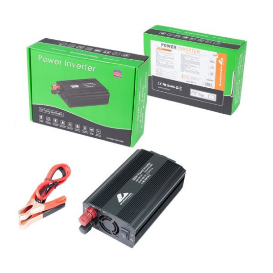 Menič napätia 12V/230v 500W s USB Automax