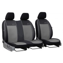 Poťahy pre MERCEDES VITO 2+1 W638 (1996-2003) Exclusive Leather (koža) šedá (vyp)