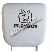 Poťah na hlavovú opierku-biela Playboy 2 ks