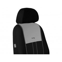 Autopoťahy Tuning Due sivo-čierne (velour-textil)