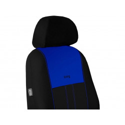 Autopoťahy Tuning Due modro-čierne (velour-textil)