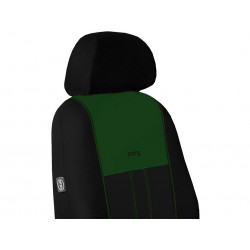 Autopoťahy Tuning Due zeleno-čierne (velour-textil)