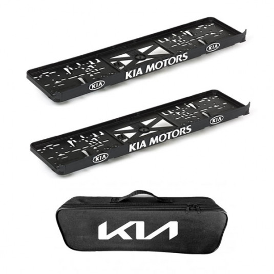 2x podložky ŠPZ  a taška KIA - sada