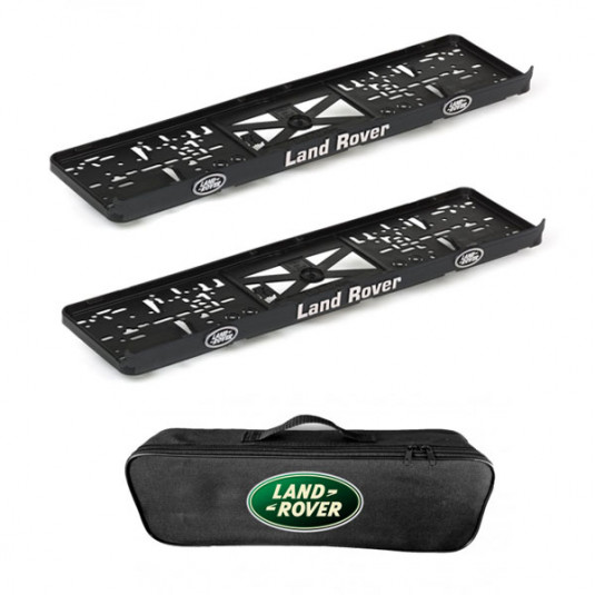 2x podložky ŠPZ  a taška LAND ROVER - sada