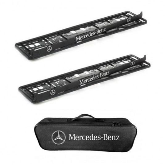 2x podložky ŠPZ  a taška MERCEDES BENZ- sada