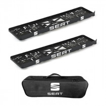 2x podložky ŠPZ  a taška SEAT- sada