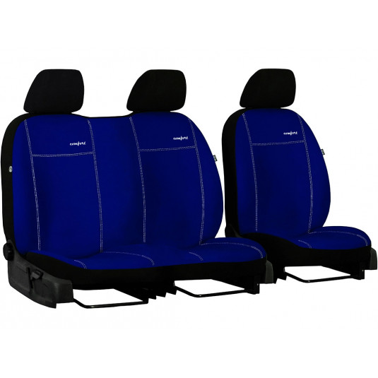 Poťahy pre MERCEDES VITO 2+1 447 (od 2014) Comfort (Alcantara) modrá (vyp)
