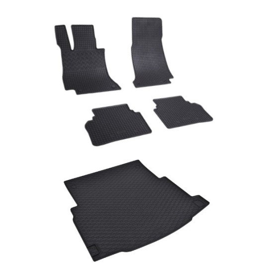 Rohože a vanička pre Mercedes E-Klasse Sedan 2019- (W213) bez subwooferu