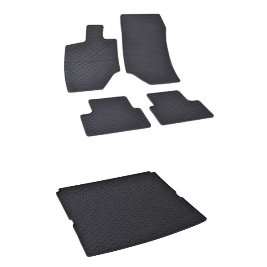 Rohože a vanička pre Peugeot 3008 2024- 2024- horná a dolná poloha kufra