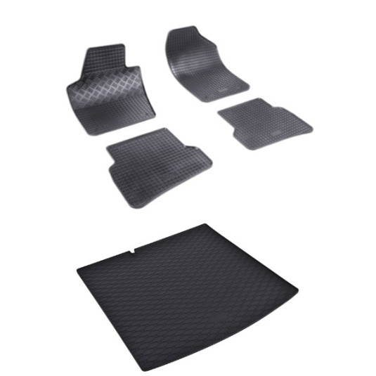 Rohože a vanička pre Škoda Fabia III combi dolná poloha (2014-2021)