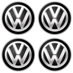 Samolepky živicové 3D VOLKSWAGEN čierne 4ks