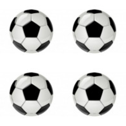 Samolepky živicové 3D Futbal (lopta) 4ks