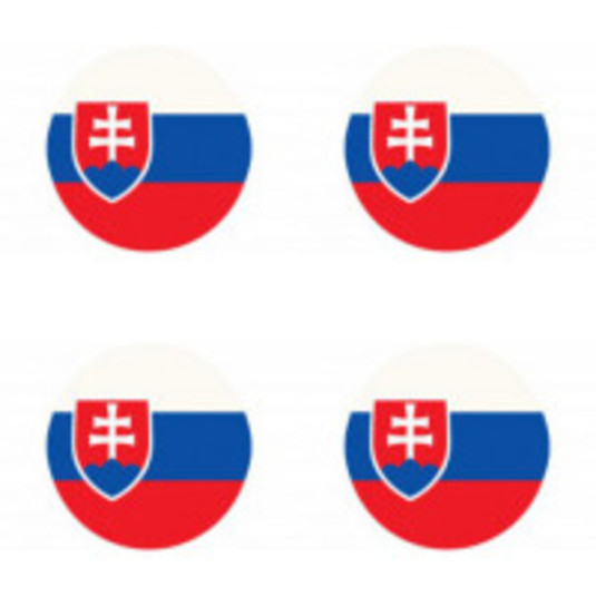 Samolepky živicové 3D Slovensko (vlajka) 4ks