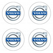 Samolepky živicové 3D Volvo (biela) 4ks