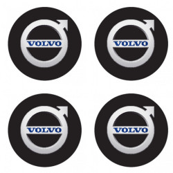 Samolepky živicové 3D Volvo čierne 4ks
