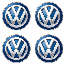 Samolepky živicové 3D Volkswagen modrá 4ks