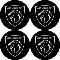 Samolepky živicové 3D PEUGEOT nové logo 4ks