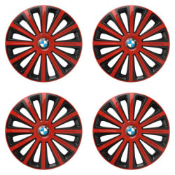 Puklice pre BMW 15 TREND red and black