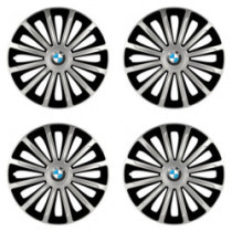 Puklice pre BMW 15 TREND silver and black