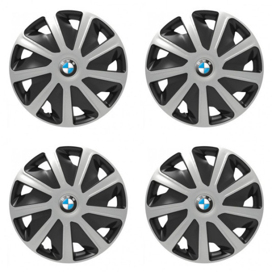 Puklice pre BMW pre dodávky 15 Craft silver and black
