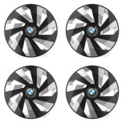 Puklice pre BMW 16 Vector RC black and silver