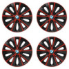 Puklice  16 RAPIDE red and black pre BMW na ocelové disky. Pre kolesá o veľkosti R16 so živicovými samolepkami BMW.