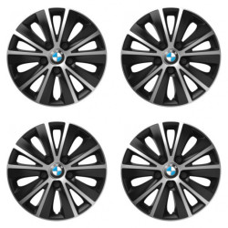 Puklice pre BMW 16 RAPIDE silver and black