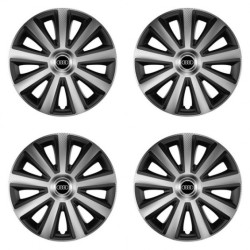 Puklice pre Audi 14 Aviator carbon silver&black