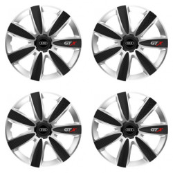 Puklice pre Audi 15 GTX CARBON silver/black