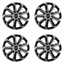 Puklice pre Chevrolet 14 Evo black&silver