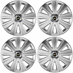 Puklice pre Chevrolet 14 Aviator carbon RC silver