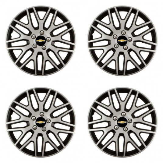 Puklice pre Chevrolet 14 Dakar NC silver and black