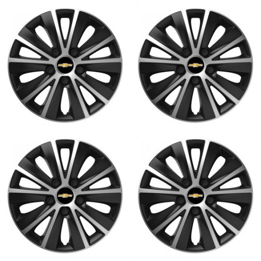 Puklice pre Chevrolet 14 RAPIDE silver and black