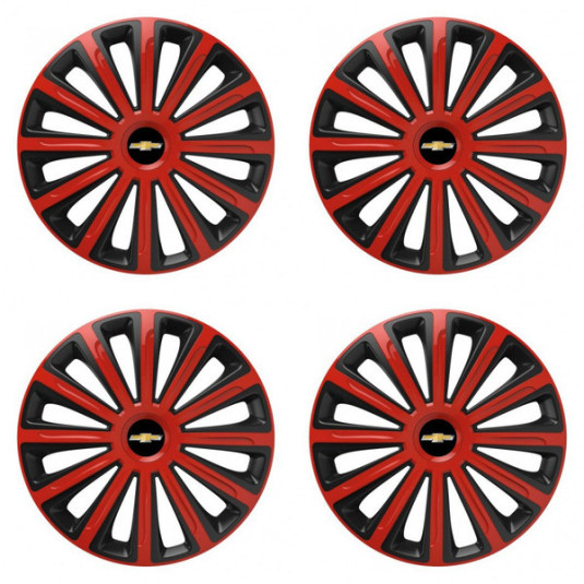 Puklice pre Chevrolet 15 TREND red and black