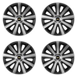 Puklice pre Chevrolet 16 Aviator carbon silver&black