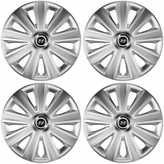 Puklice pre Hyundai 14 Aviator carbon RC silver