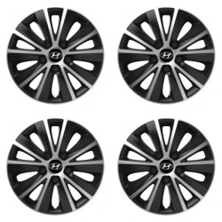 Puklice pre Hyundai 14 RAPIDE silver and black