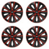 Puklice 15 RAPIDE red and black pre Hyundai na ocelové disky. Pre kolesá o veľkosti R15 so živicovými samolepkami Hyundai.