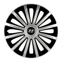 Puklice pre Hyundai 16 TREND silver and black