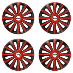 Puklice pre Jeep 15 TREND red and black