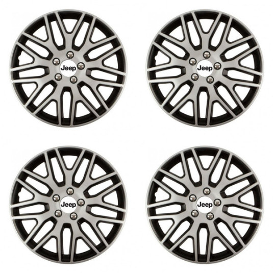 Puklice pre Jeep 16 Dakar NC silver and black