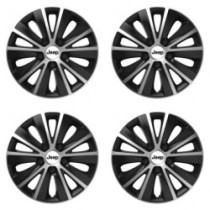 Puklice pre Jeep 16 RAPIDE silver and black