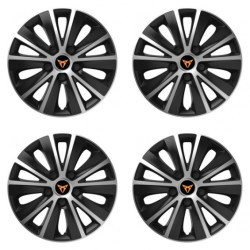 Puklice pre Cupra 15 RAPIDE silver and black