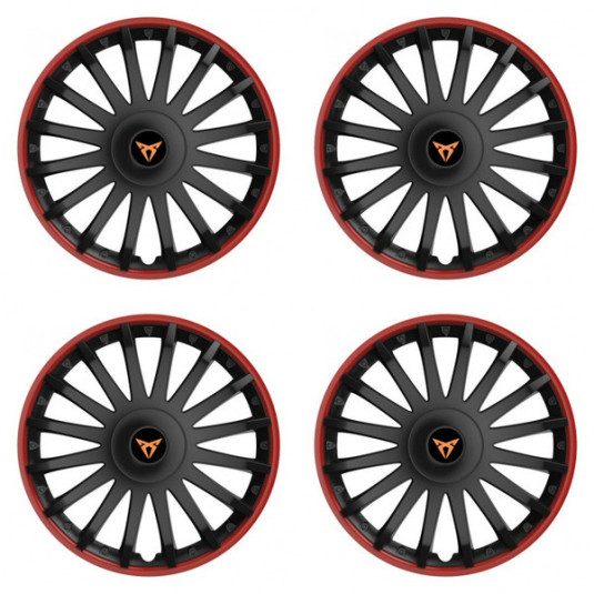 Puklice pre Cupra 16 CRYSTAL RO black