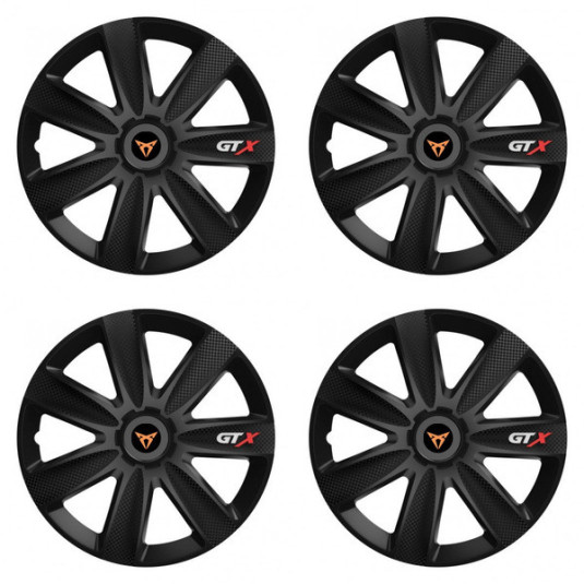 Puklice pre Cupra 16 GTX CARBON black