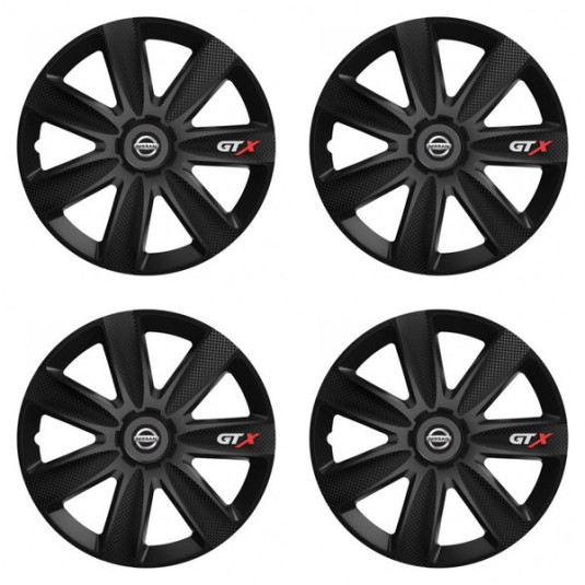 Puklice pre Nissan 16 GTX CARBON black