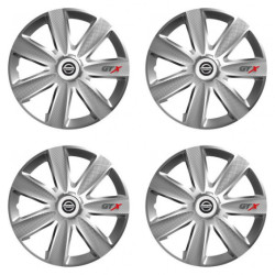 Puklice pre Nissan 16 GTX CARBON silver