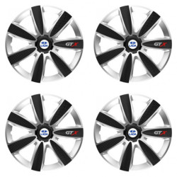 Puklice pre Lada 14 GTX CARBON silver/black