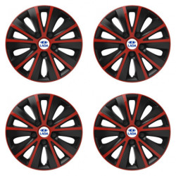 Puklice pre Lada 14 RAPIDE red and black