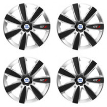 Puklice pre Lada 15 GTX CARBON silver/black